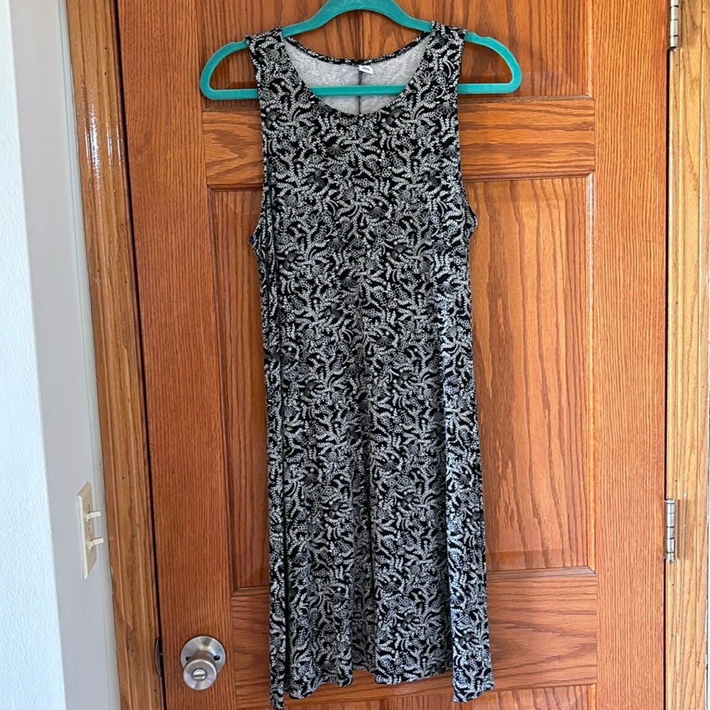 Black and White Paisley Tank Top Dress